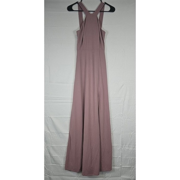 Birdy Grey Gene Criss-Cross Dark Mauve Bridesmaid Dress Women's XS - Picture 4 of 6
